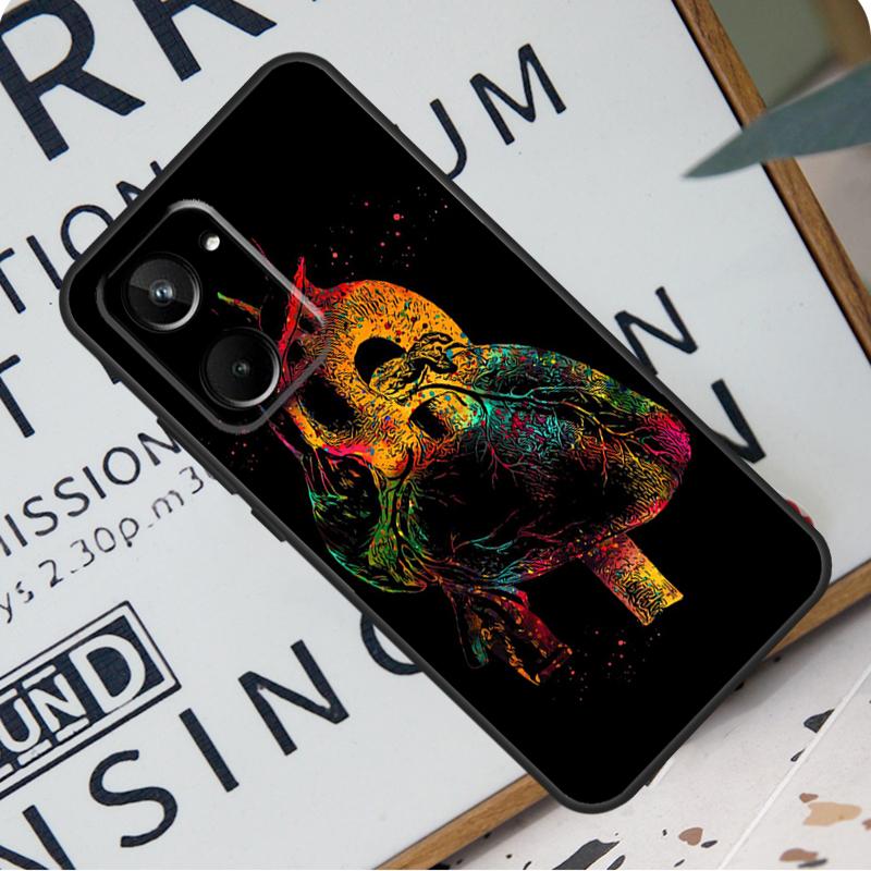 Человеческое Сердце Мозг Легкие Для Realme C31 C33 C35 C51 C53 C55 C67 GT5 GT Neo 6 9 10 11 12 Pro Plus C21Y C25s C30 Чехол