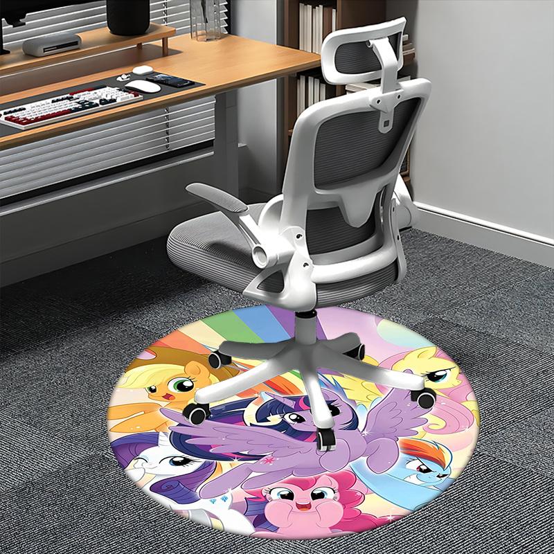 My Little Pony, Дружба — это чудо, Коврик-подкладка под стул, Круглый ковер, Офисный ковер, Нескользящий, Подходит для гостиных, спален, Декор 1205552a