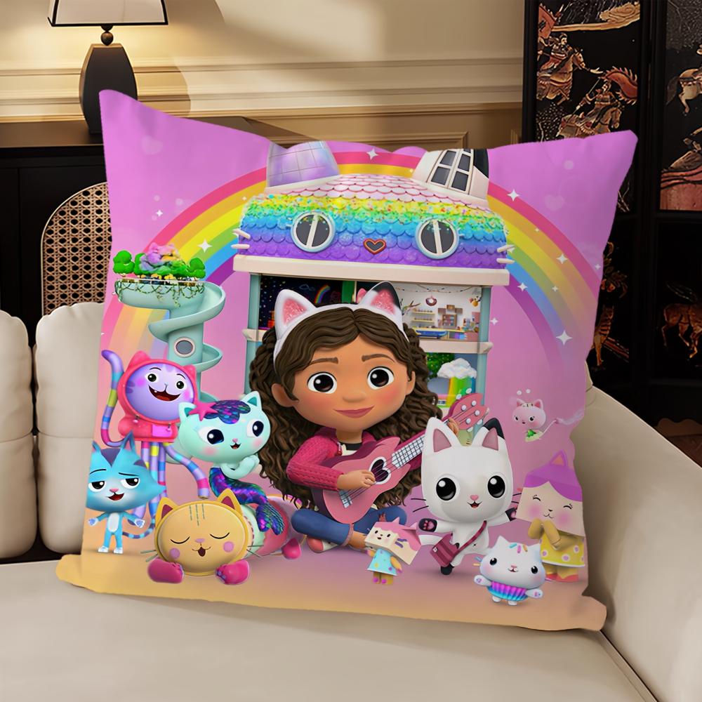 Мультяшный G-Gabbys Прекрасный D-Кукольный домик Наволочка Диван Гостиная Изголовье Спальня Подушка-спинка Квадратная подушка Время для сна
