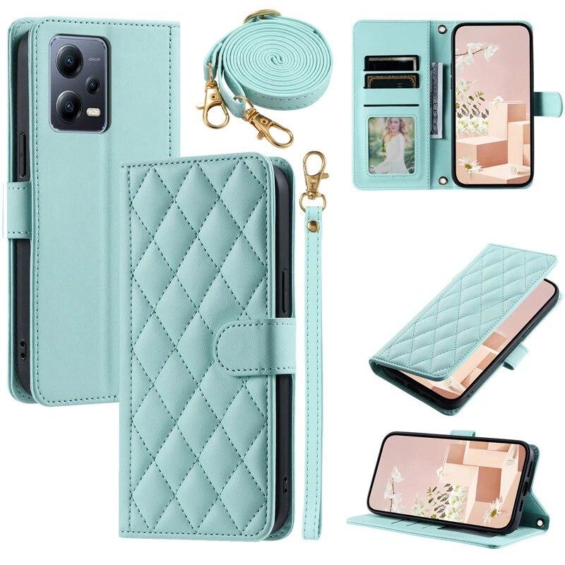 Кожаный чехол-бумажник с ремешком для телефона для карточек для XiaoMi 13T 12T 11T POCO F5 X5 X3 RedMi 13C Note 13 Pro Plus 12 11 10 для Google Pixel 8A Pro 7A откидная крышка