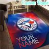 Custom Name Blue Jays Logo  Rug, Office Rug, Chair Rug, Carpet for Living Rooms, Doormat Game Rug Home Decor Christmas Gifts