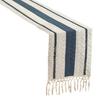 Nordic Style Table Runner Color Block Design Easy To Clean Table Flag with Tassel Christmas Dinner Table Accessory