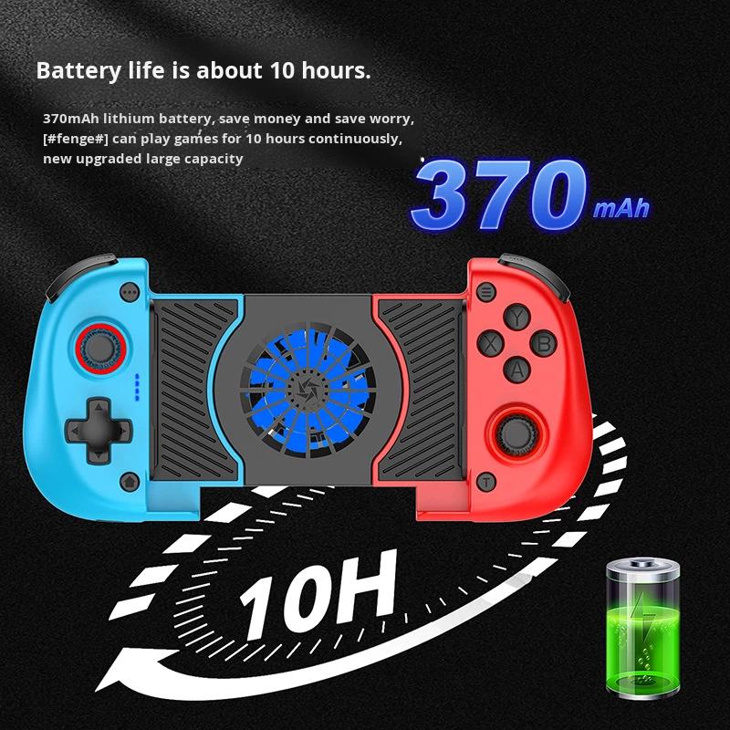 Handle Game Controller Cooling Fan Wireless BT Stretch Joystick for IOS Android Smartphones