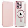 For IPhone17Pro Flip Leather Case for Apple 16 Electroplated Magnetic Phone Case 15/1413
