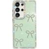 For Samsung Galaxy S25 Ultra Case Rhinestone Edge Butterfly Bow Decor TPU + PC IMD Phone Cover