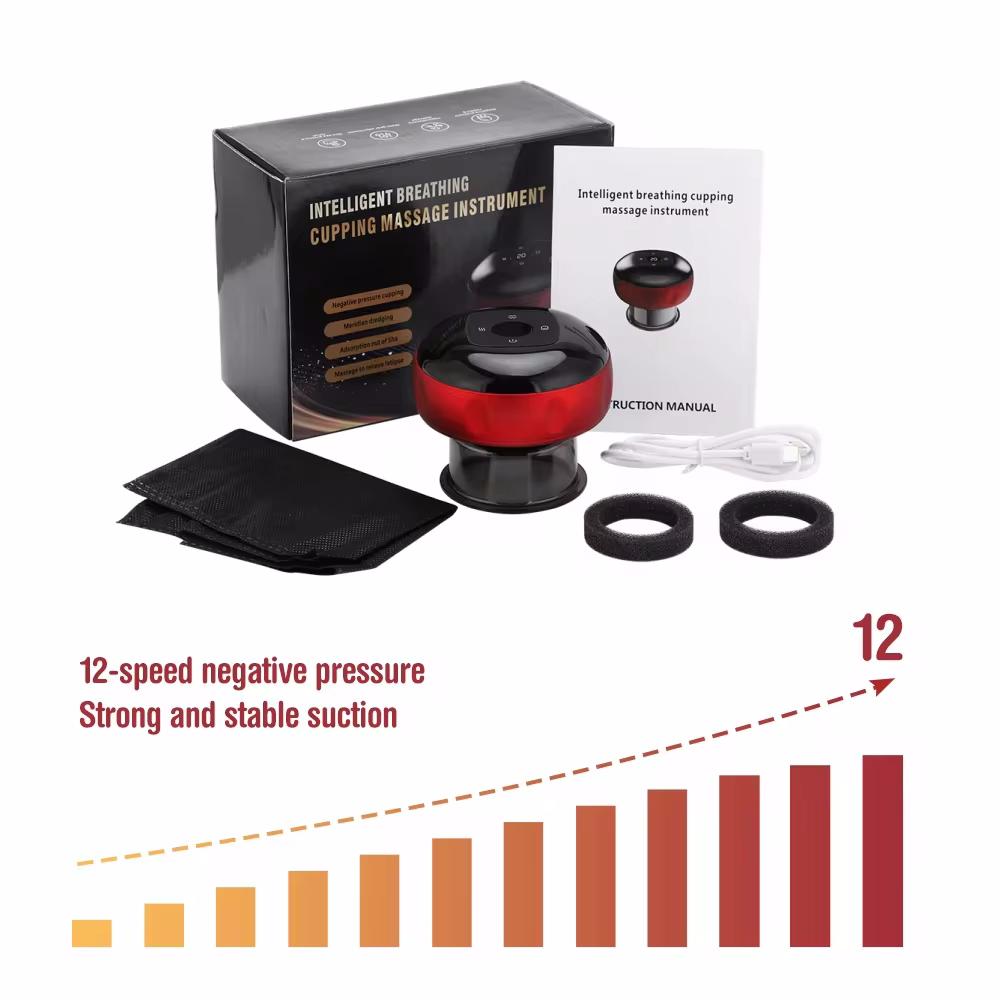 Smart Cupping Therapy Massager With Red Light Therapy for Circulation Chinese Anti-cellulite Vacuum Cupping Massage Suction Cups