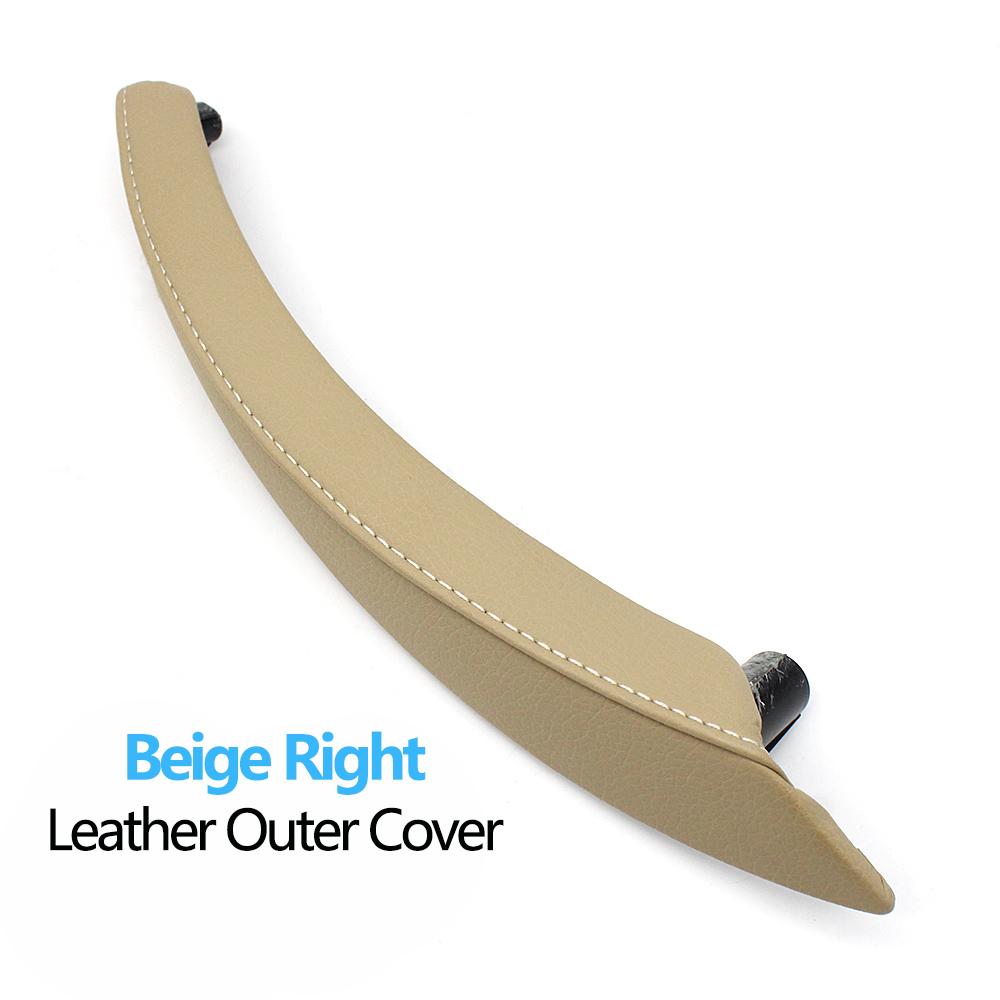 Левая и правая внутренняя ручка пассажирской двери, кожаный внешний чехол, замена для BMW X5 X6 E70 E71 E72