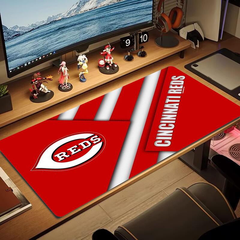 Cincinnati Reds Color Mouse Pad Large Gaming Table Cushion Non-slip Laptop Tablet Big Mousepad XXL Mat Mini PC Playmat With Lock edge