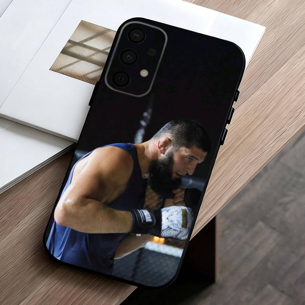 Чехол для телефона K-Khamzat C-Chimaev-v для Samsung Galaxy A73, A72, A71, A70, A53, A52, A51, Другие Мягкий Черный Корпус