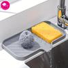 Силиконовый поддон для мойки для организации кухни - держатель для мыльницы с пищевым допуском и сливным краем - сливная щетка для столешницы