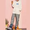 Li Ning Sports Fashion Series Вышитый свободный пуловер с капюшоном унисекс толстовки Off-White AWDT583-2