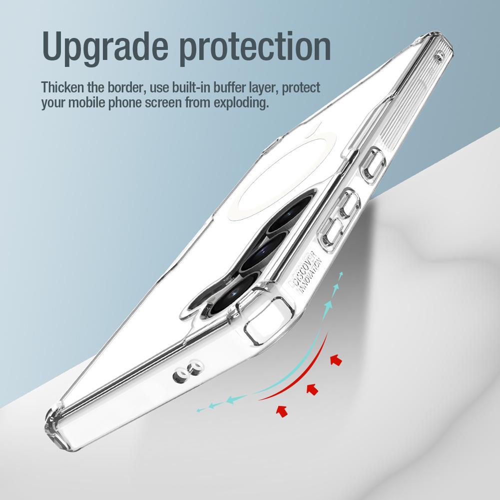 Nillkin Nature Pro Shockproof Case with Magnetic Ring for Samsung Galaxy S24+ - White