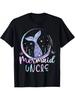 Mens Mermaid Uncle Tee Birthday Mermaid Men Beach Mermaid Tail T-Shirt