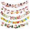 Home Decorations Christmas Craft Garland Banner New Year Party Xmas Decoration Santa Claus Happy