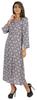 Bimba Printed Maxi Dress For Women Front Button Placket Ethnic Dress Casual Rayon