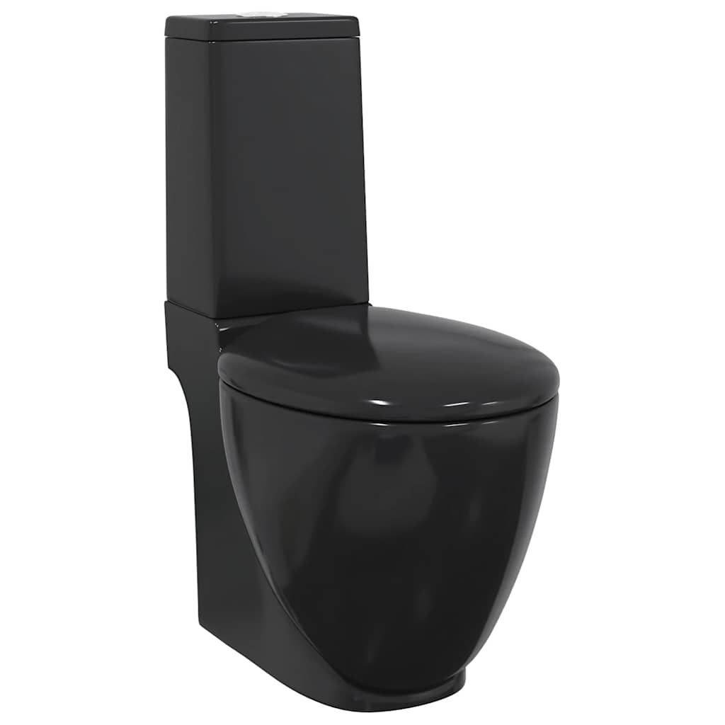 Round Ceramic Toilet Black