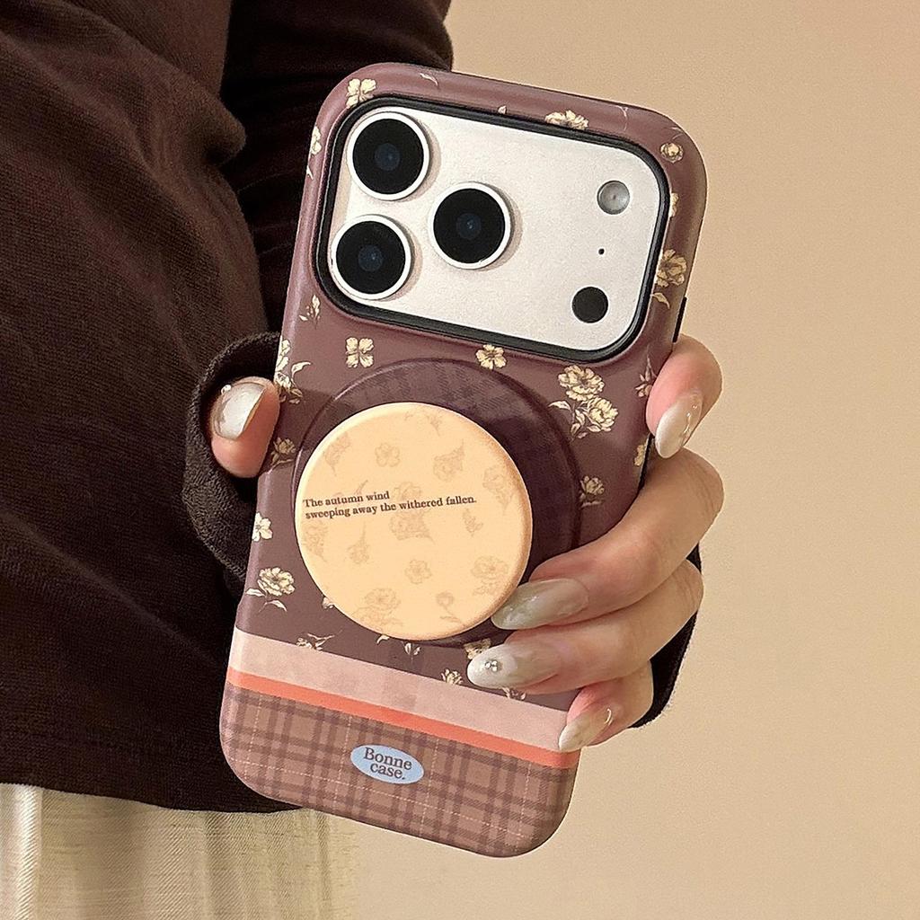 Ретро Цветочный Чехол-Подставка для Телефона для iPhone 17 и iPhone 17 Pro Max