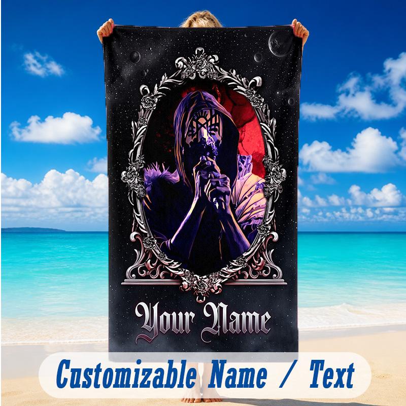 Beach Towel Custom Name Text, Quick Dry Large Towel For Beach HomeSleep Token