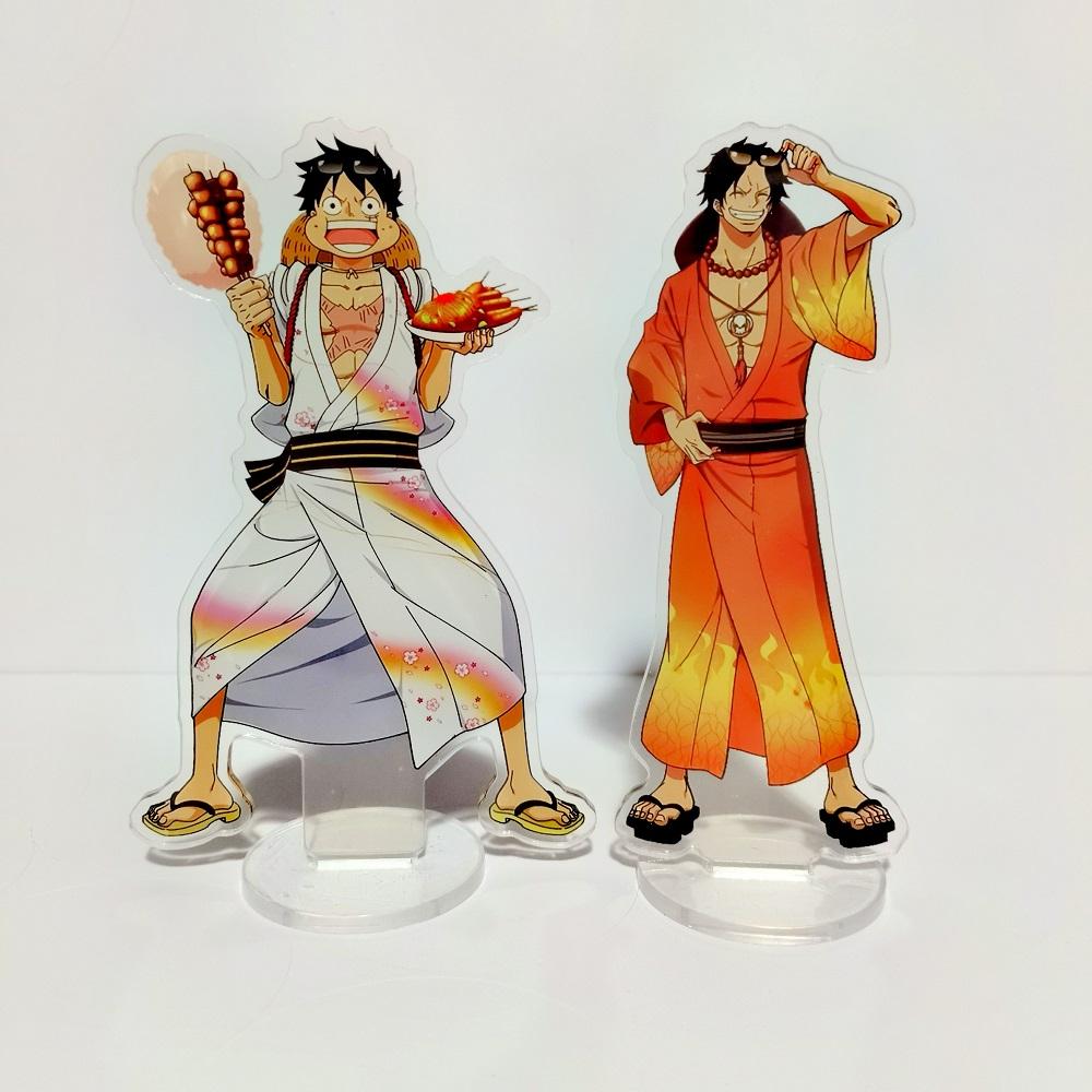 Акриловая подставка One Piece Луффи Зоро Эйс Усопп Боа Багги Эдвард Робин Аниме Фигурки Действия 16 см 3D Модель Игрушки Декор Игрушки Для Ребенка