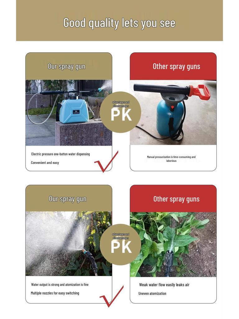 Electric 4-Nozzle Pesticide & Disinfectant Sprayer for Household and Agricultural Use