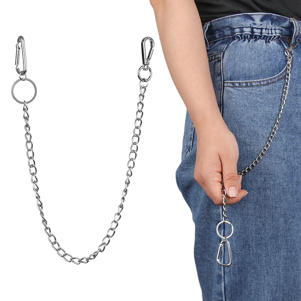 Long Trousers Rock Punk Jean Keychain Clip Keyring Wallet Belt Chain HipHop Jewelry