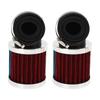 2 Pcs Motorcycle Air Filter 90 Degree Angled Bend Air Intake Cleaner for 28mm?48mm Carburetor