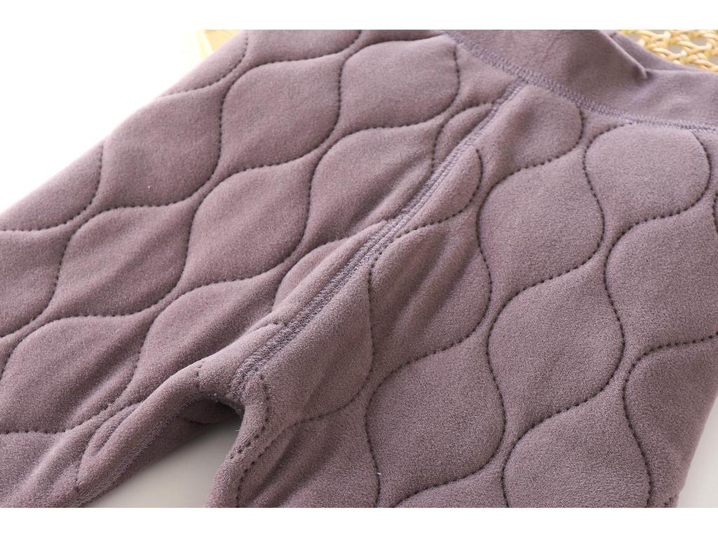Kids' Quilted Fleece-Lined Thermal Pants - Warm, Thickened, Unisex, Autumn/Winter School Uniform.
