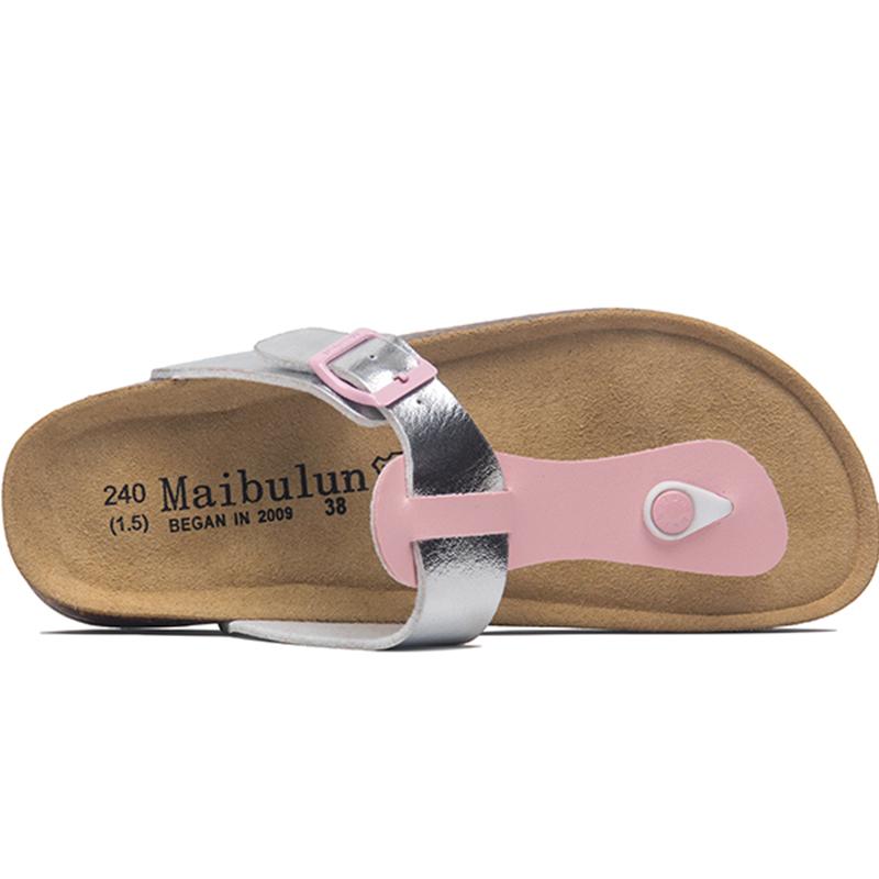 Модные лаконичные сандалии на пробковой подошве смешанных цветов с перемычкой для пальца, женские сандалии на танкетке с ремешком на пряжке, шлепанцы, обувь для женщин, нескользящие, пляжные, гладиаторские сандалии 2025