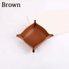 Office Storage Appliance PU Leather Storage Tray Desktop Storage Home Decoration