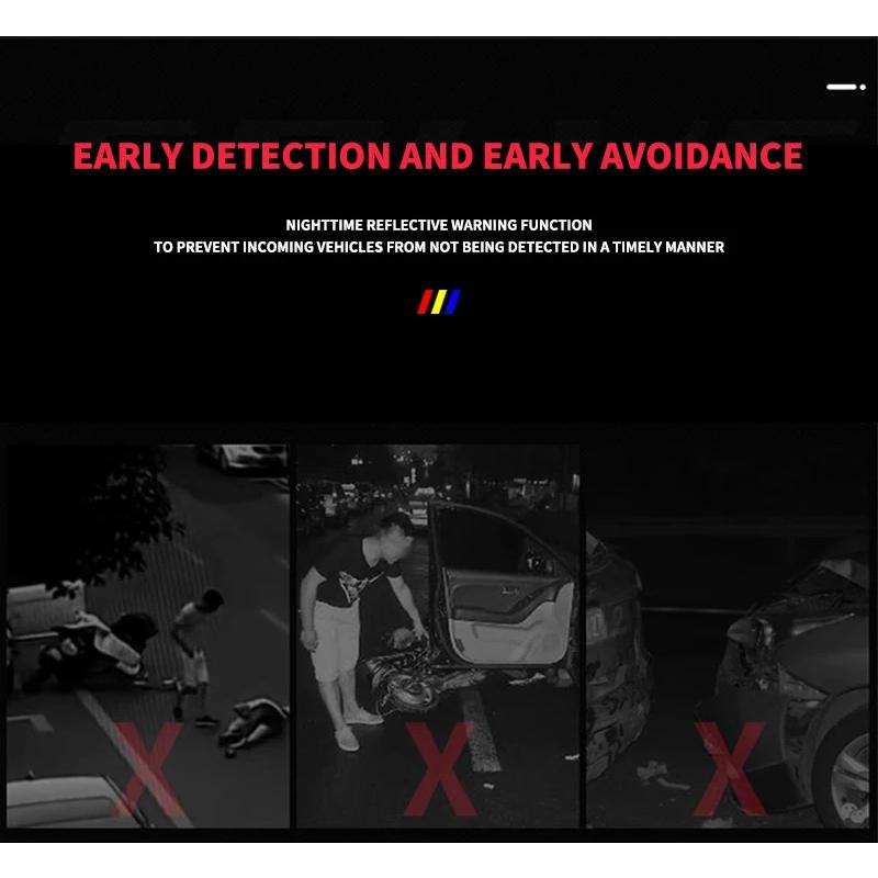 4PCS/set Car Reflective Safety Strip Stickers For Ford Focus 2 3 4 Mondeo Kuga Fiesta MK7 Escort Explorer Edge 2 4 MK2 MK4