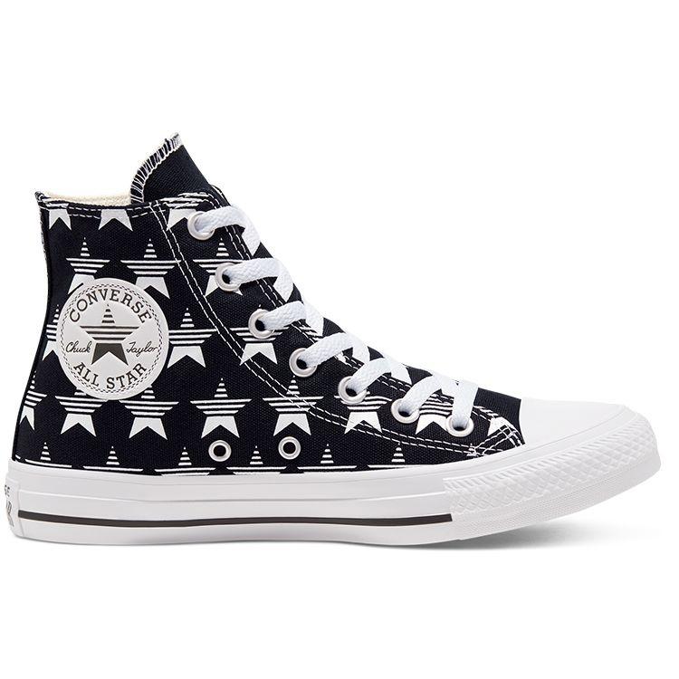 Converse Chuck Taylor All Star Comfortable High-Top Canvas Shoes Unisex Sneakers Black White 168808C