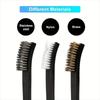 Double-end Steel Wire Brush & Nylon Pick Set Universal Hunting Gun Cleaning Kit Tactical Rifle Gun Cleaning Tool