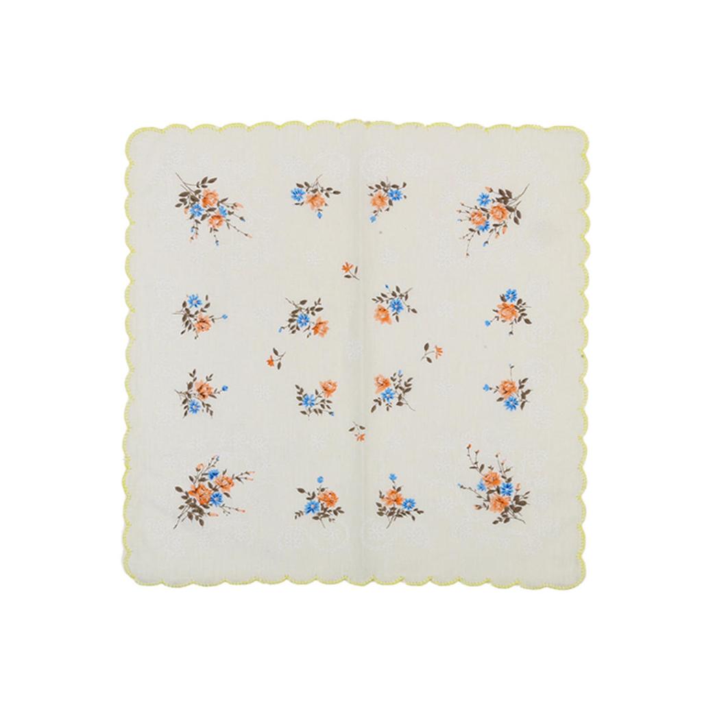 3 шт. Цветочные носовые платки полотенца 30*29 см элегантный винтажный классический хлопковый носовой платок летний портативный женский повседневный полотенце для рук