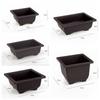 Plastic Planter Square Balcony Plant Bowl Succulent Basin Bonsai Flower Pot
