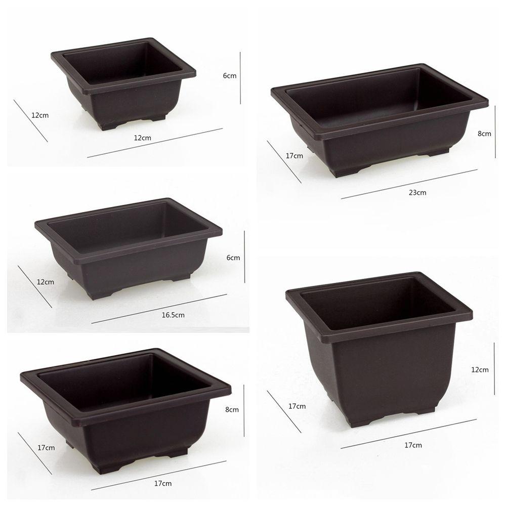 Plastic Planter Square Balcony Plant Bowl Succulent Basin Bonsai Flower Pot