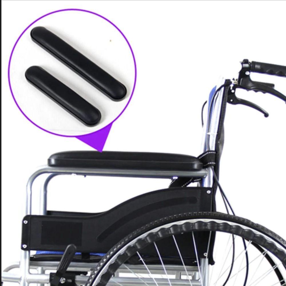 Сменные накладки на подлокотники инвалидной коляски, кожа, губка, подушка для сиденья, аксессуары для инвалидной коляски