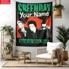 Green day Custom Name Tapestry Personalized Wall Art Hanging Bohemian Home Decor for Bedroom Dorm Living Room