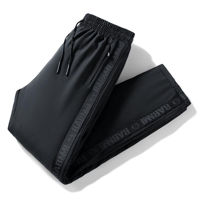 Men's Winter Waterproof Thickened Padded Pants - Straight Leg, Lambswool Lined, Plus Size, Casual Outerwear