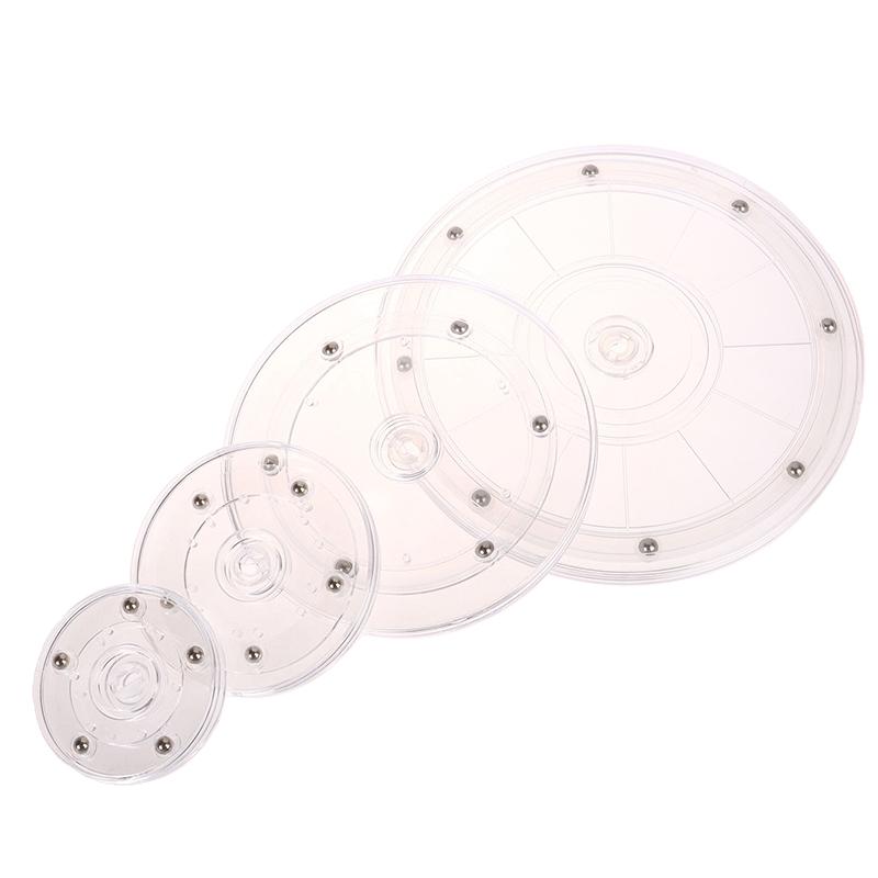 Поворотный стол Прозрачный акриловый вращающийся на 360 градусов стенд с круглым основанием Ленивые украшения Декор поворотные пластины мебельная фурнитура