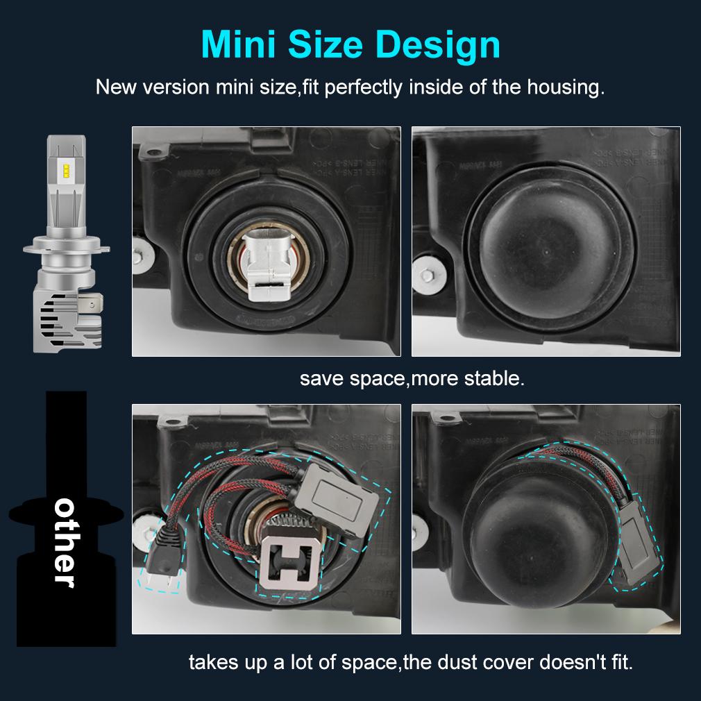 2Pcs ZES Led H1 H4 H7 LED H8 H11 H16 9005 HB3 9006 HB4 Car Headlight 50W 12000Lm H3 9004 9007 H13 High Low Beam Bulbs Automobile Lights Turbo Headlamp