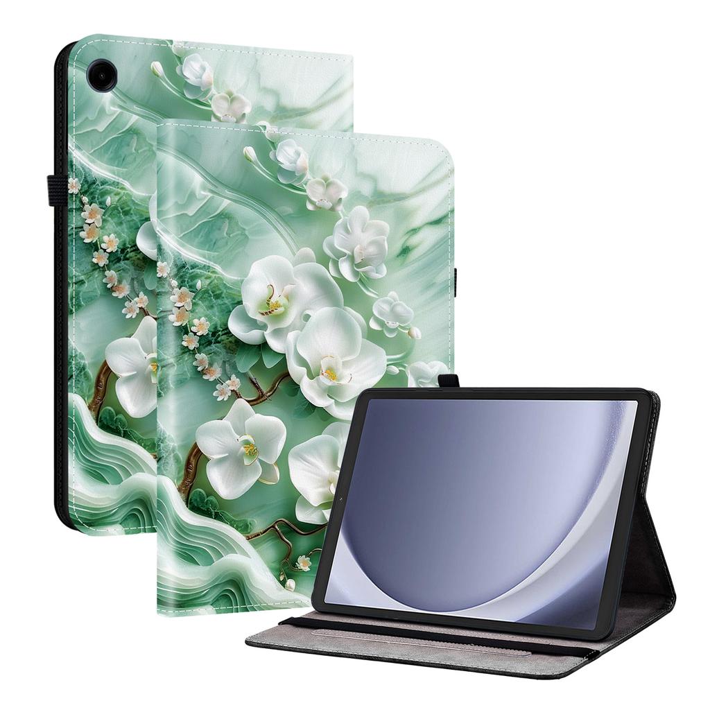 Кожаный чехол для Samsung Galaxy Tab A11 с принтом, подставка, чехол для планшета с отделениями для карт