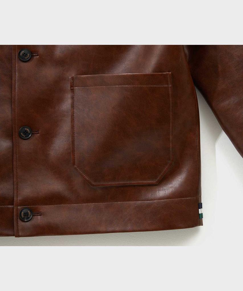Ffeff Studio Leather Single Safari Jacket (Brown)