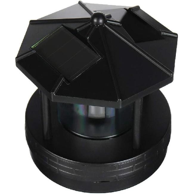 LED Solar Powered Lighthouse,360 Degree Rotating Lamp Waterproof Statue Rotating Lights for Garden Yard Outdoor Decor