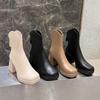 High Heels Short Boots Women Fashion Shoes 2024 New Autumn Winter Chunky Heels Waterproof Square Toe Plus Size Ankle Boots