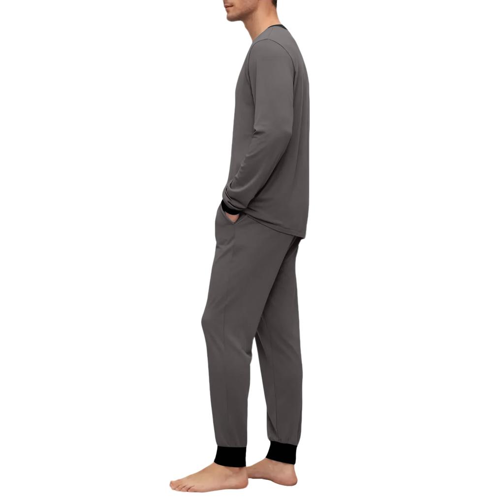 Men's Pajama Set, Long Sleeve And Long Pants, Two-piece Set