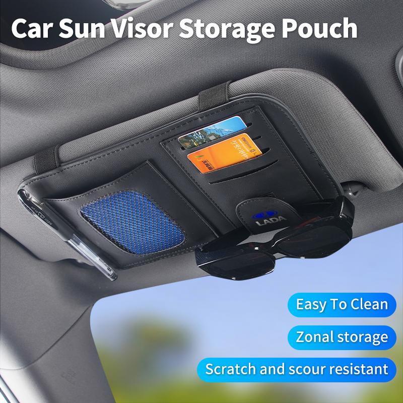 Car accessories Sun Visor Storage Pouch For Lada Priora Sedan Sport Kalina Granta Vesta Niva Largus Vaz Samara 2110 ejw1