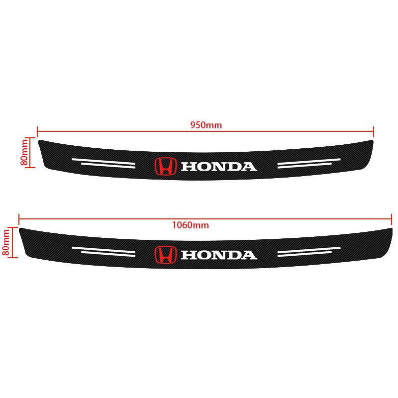 1 шт. Наклейка из углеродного волокна на задний бампер багажника автомобиля, защитная накладка для Honda Fit Mugen Insight Type S R VTEC Modulo Vezel RR Si