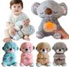 Cartoon Music Baby Otter Animals Koala Doll Electric Breathing Light Battery Baby Sleep Education Comfort Plush Toys Xmas Gifts