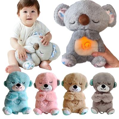 Мультфильм Музыка Детеныш Выдры Животные Кукла Коала Электрический Дыхательный Светильник Батарея Детский Сон Образование Комфорт Плюшевые Игрушки Рождественские Подарки