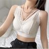 Женское нижнее белье с французским кружевом на спине, сбор и фиксация, встроенный нижний антибликовый жилет и бюстгальтер на подтяжках